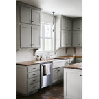 Robinet de cuisine Heritage Bridge avec pulvérisateur en laiton