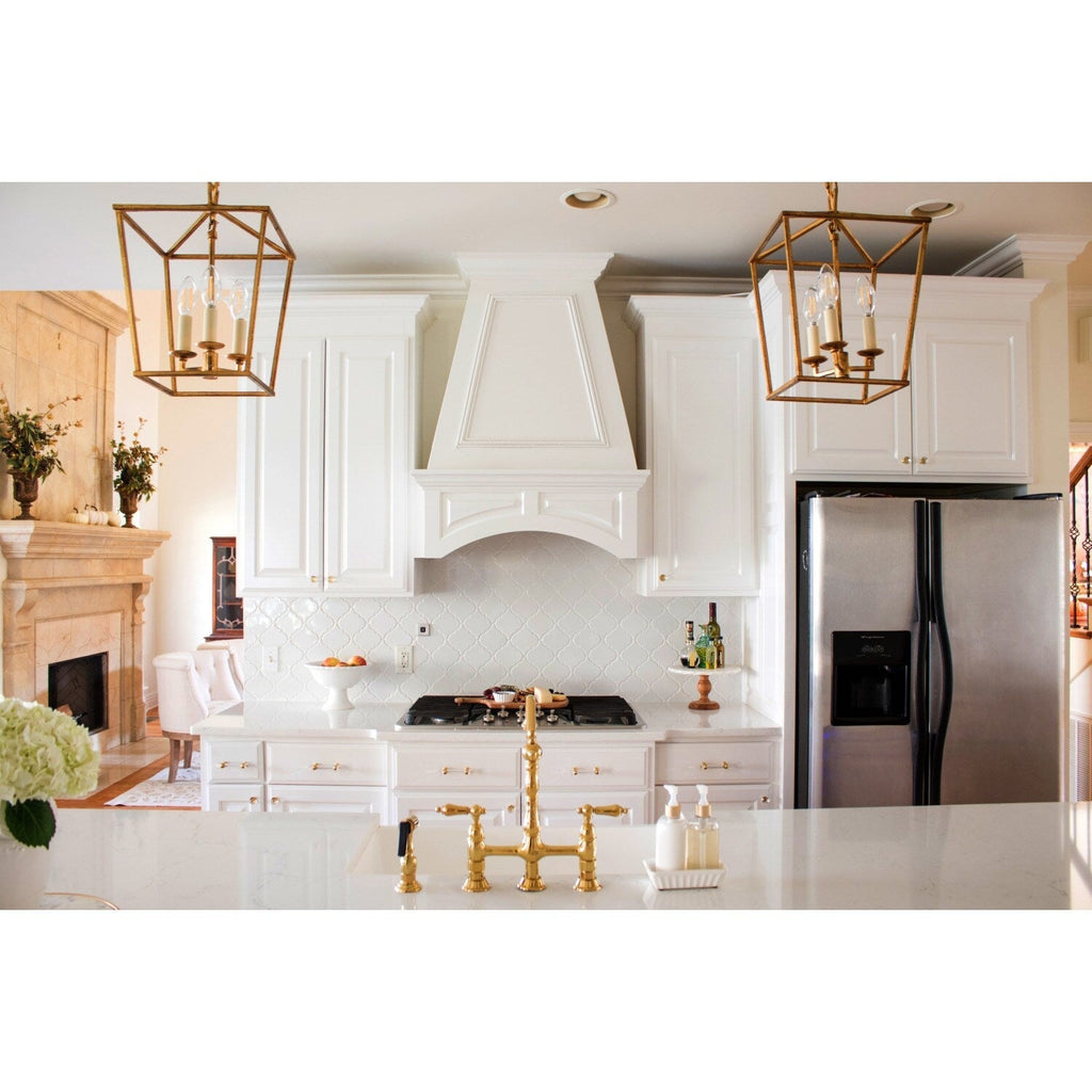 Robinet de cuisine Heritage Bridge avec pulvérisateur en laiton