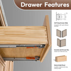 Meuble-lavabo Hervas avec plan de toilette en marbre naturel, sans miroir.