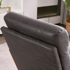 Fauteuil de loisirs à dossier haut avec accoudoirs en bois massif, chaise d'appoint.