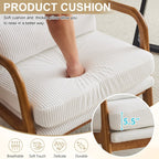 Fauteuil de loisirs à dossier haut avec accoudoirs en bois massif, chaise d'appoint.