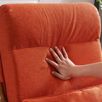 Fauteuil de loisirs à dossier haut avec accoudoirs en bois massif, chaise d'appoint.