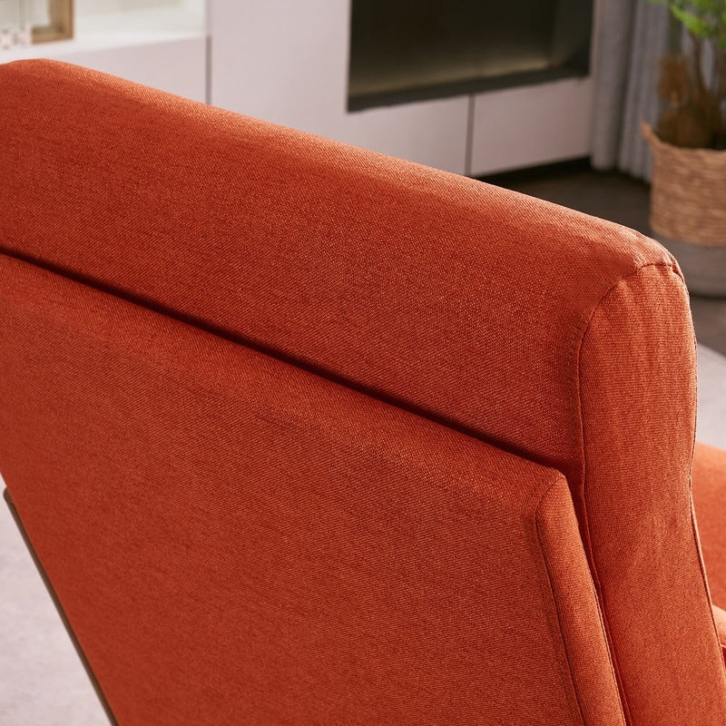 Fauteuil de loisirs à dossier haut avec accoudoirs en bois massif, chaise d'appoint.