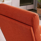 Fauteuil de loisirs à dossier haut avec accoudoirs en bois massif, chaise d'appoint.