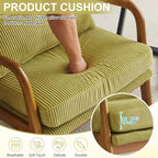 Fauteuil de loisirs à dossier haut avec accoudoirs en bois massif, chaise d'appoint.