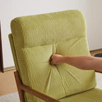 Fauteuil de loisirs à dossier haut avec accoudoirs en bois massif, chaise d'appoint.