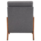 Fauteuil de loisirs à dossier haut avec accoudoirs en bois massif, chaise d'appoint.