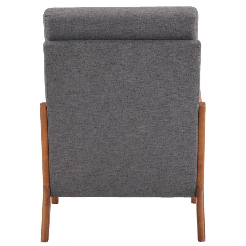 Fauteuil de loisirs à dossier haut avec accoudoirs en bois massif, chaise d'appoint.