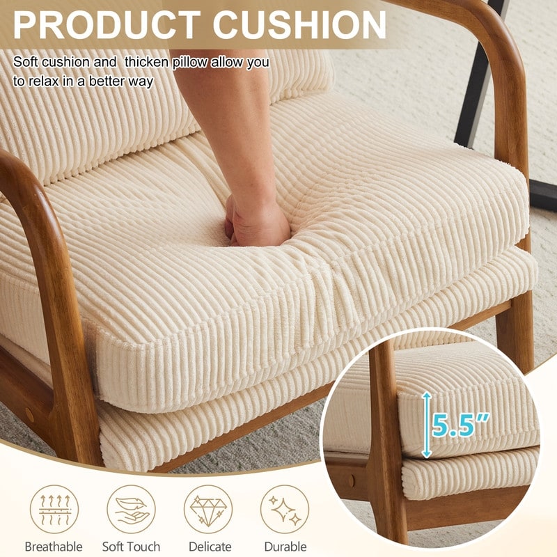 Fauteuil de loisirs à dossier haut avec accoudoirs en bois massif, chaise d'appoint.