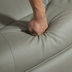 Fauteuil inclinable HomCom en similicuir, réglable, pivotant et à base manuelle, avec repose-pieds confortable et relaxant