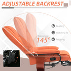 Fauteuil inclinable HomCom en similicuir, réglable, pivotant et à base manuelle, avec repose-pieds confortable et relaxant