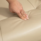 Fauteuil inclinable HomCom en similicuir, réglable, pivotant et à base manuelle, avec repose-pieds confortable et relaxant