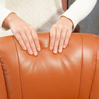 Fauteuil inclinable HomCom en similicuir, réglable, pivotant et à base manuelle, avec repose-pieds confortable et relaxant