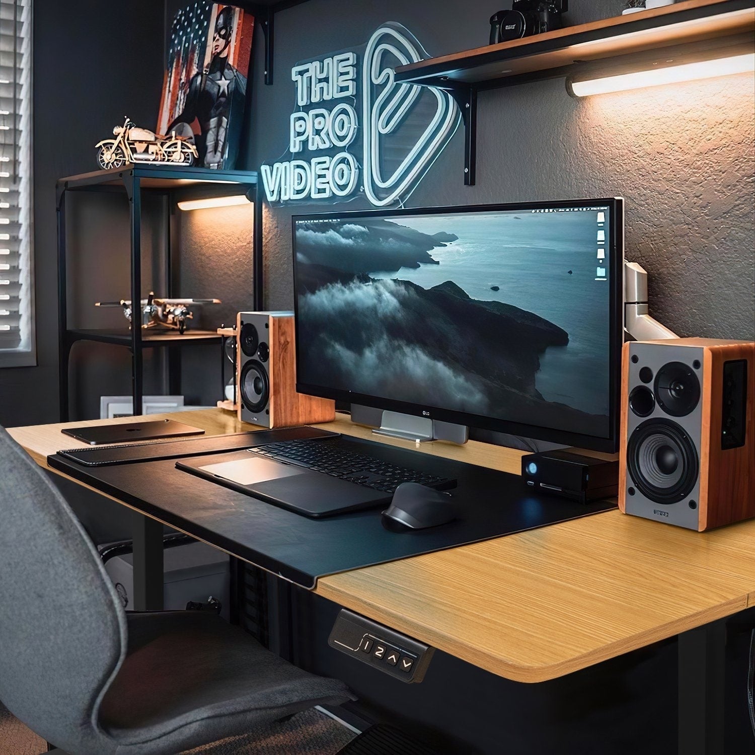 Bureau debout électrique à hauteur réglable Homall