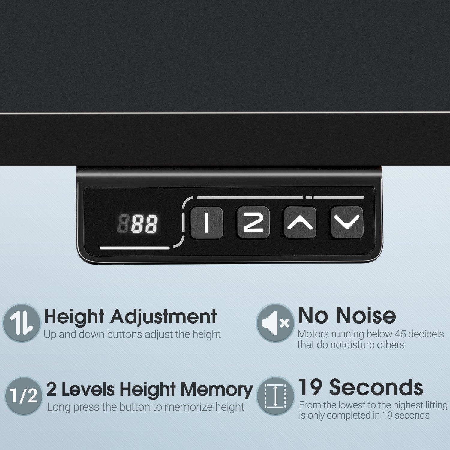 Bureau debout électrique à hauteur réglable Homall