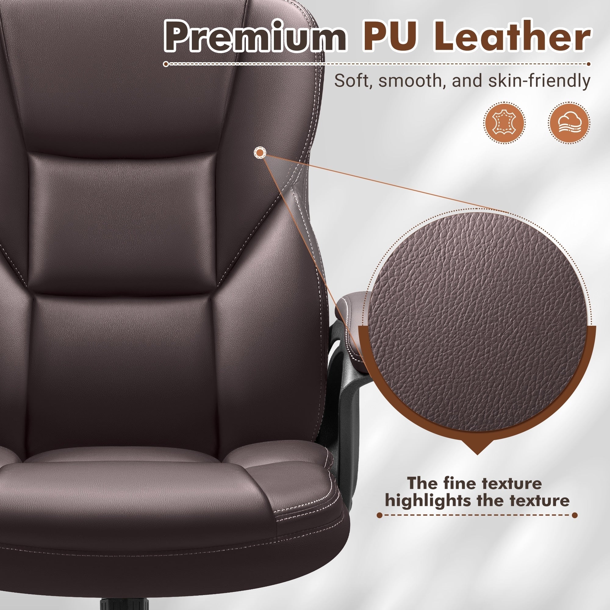 Chaise de bureau Homall, dossier haut, ergonomique, pour ordinateur, pour cadres.