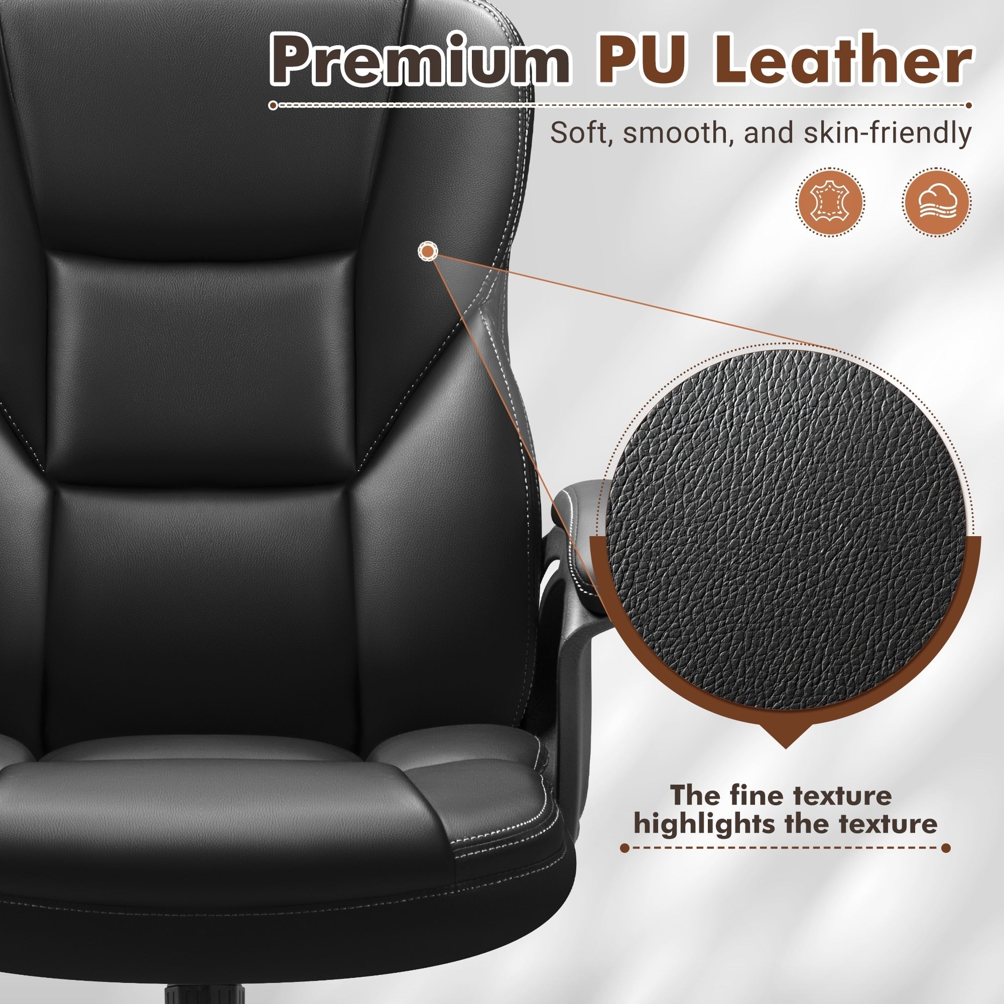 Chaise de bureau Homall, dossier haut, ergonomique, pour ordinateur, pour cadres.