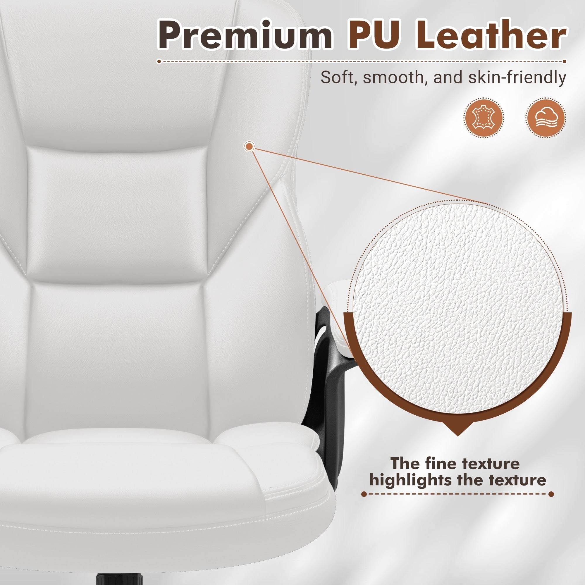 Chaise de bureau Homall, dossier haut, ergonomique, pour ordinateur, pour cadres.