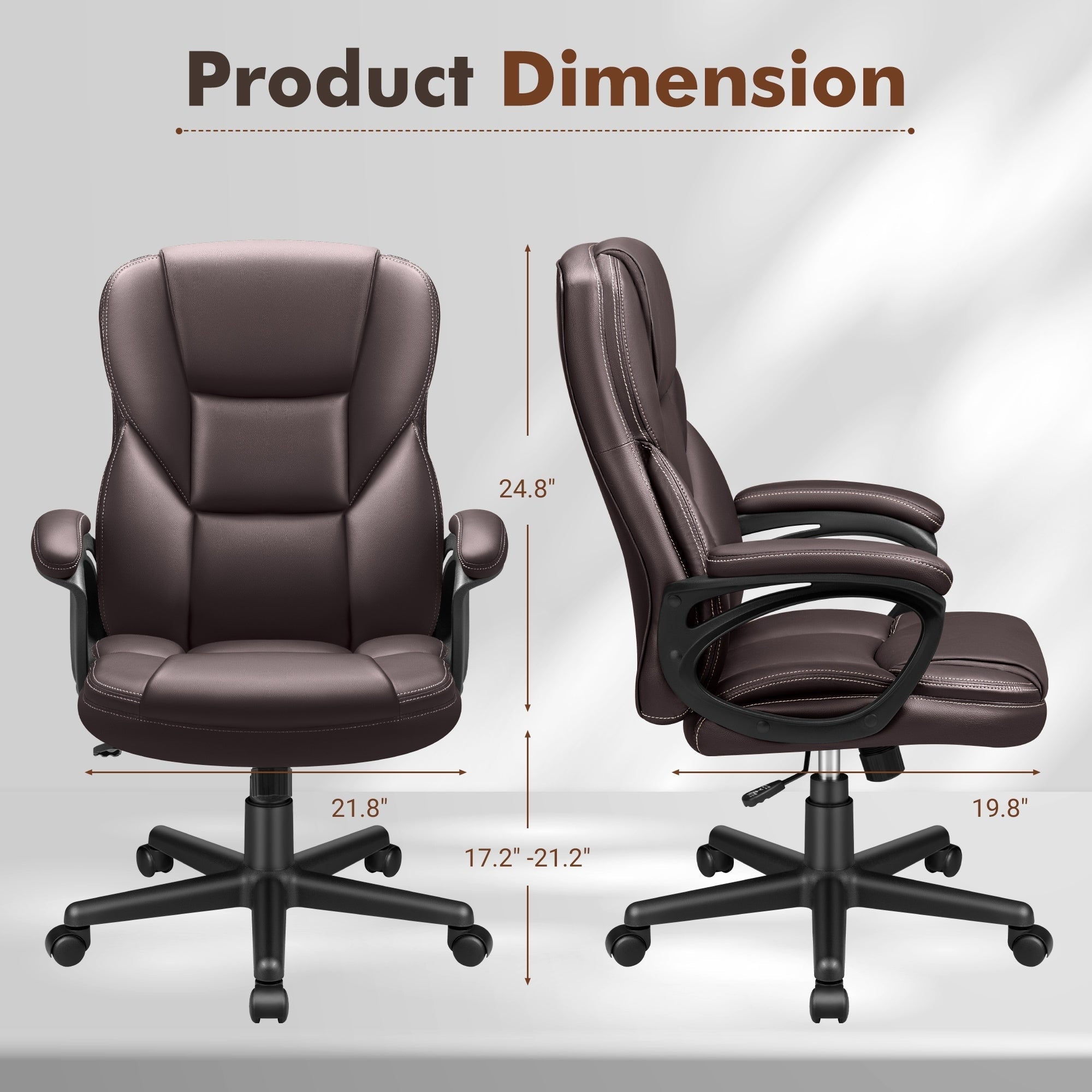 Chaise de bureau Homall, dossier haut, ergonomique, pour ordinateur, pour cadres.