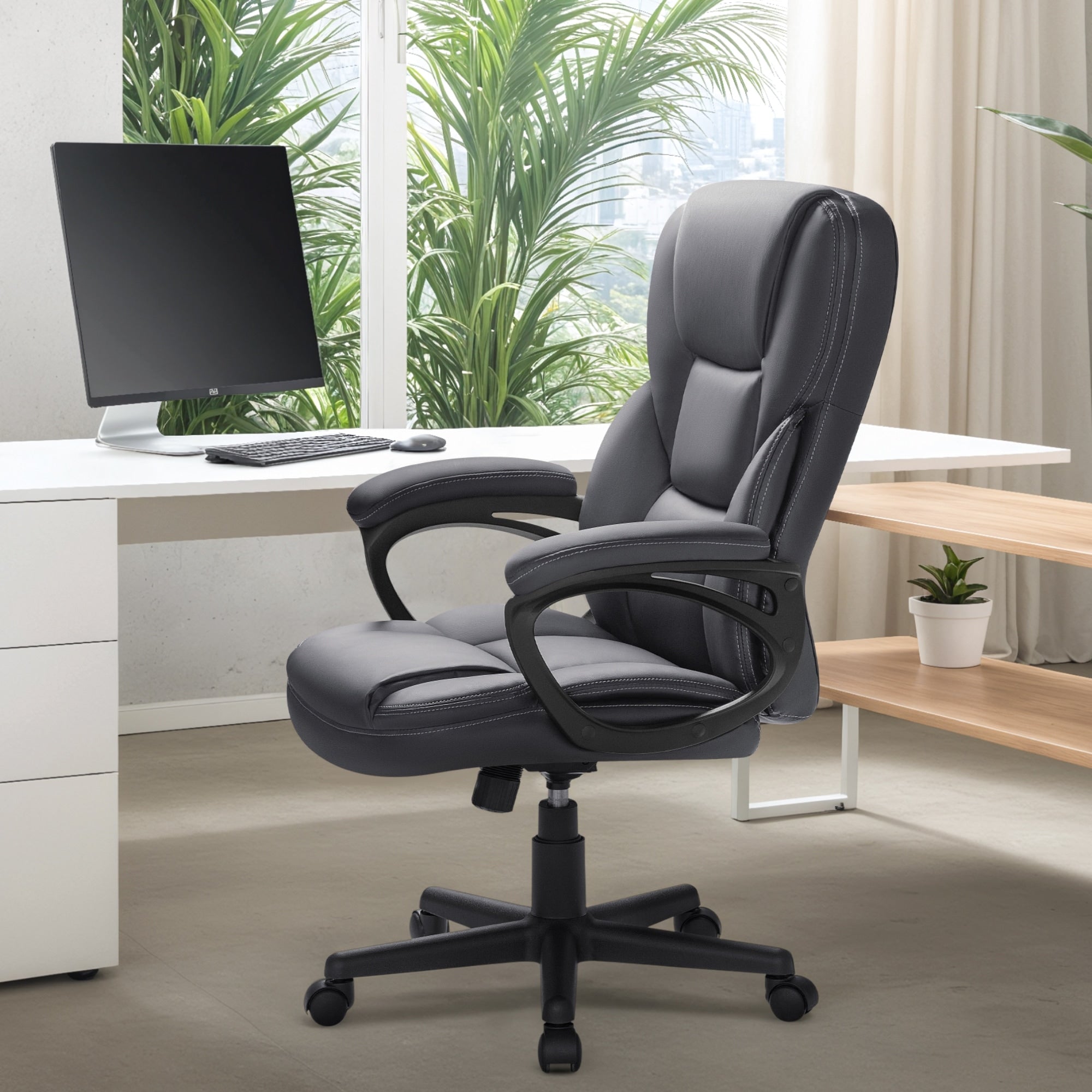 Chaise de bureau Homall, dossier haut, ergonomique, pour ordinateur, pour cadres.