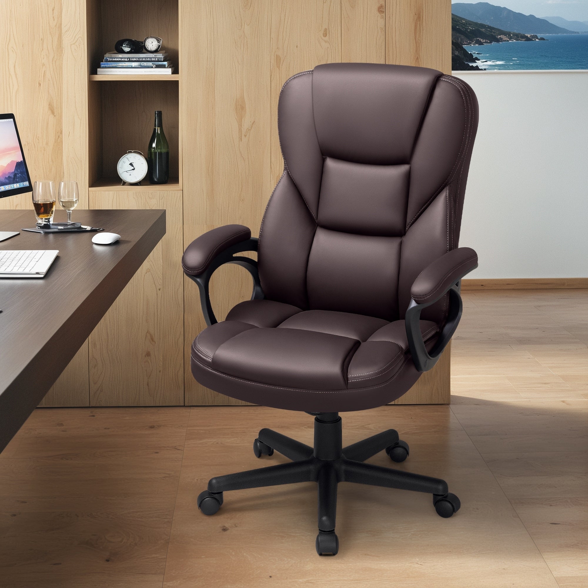 Chaise de bureau Homall, dossier haut, ergonomique, pour ordinateur, pour cadres.