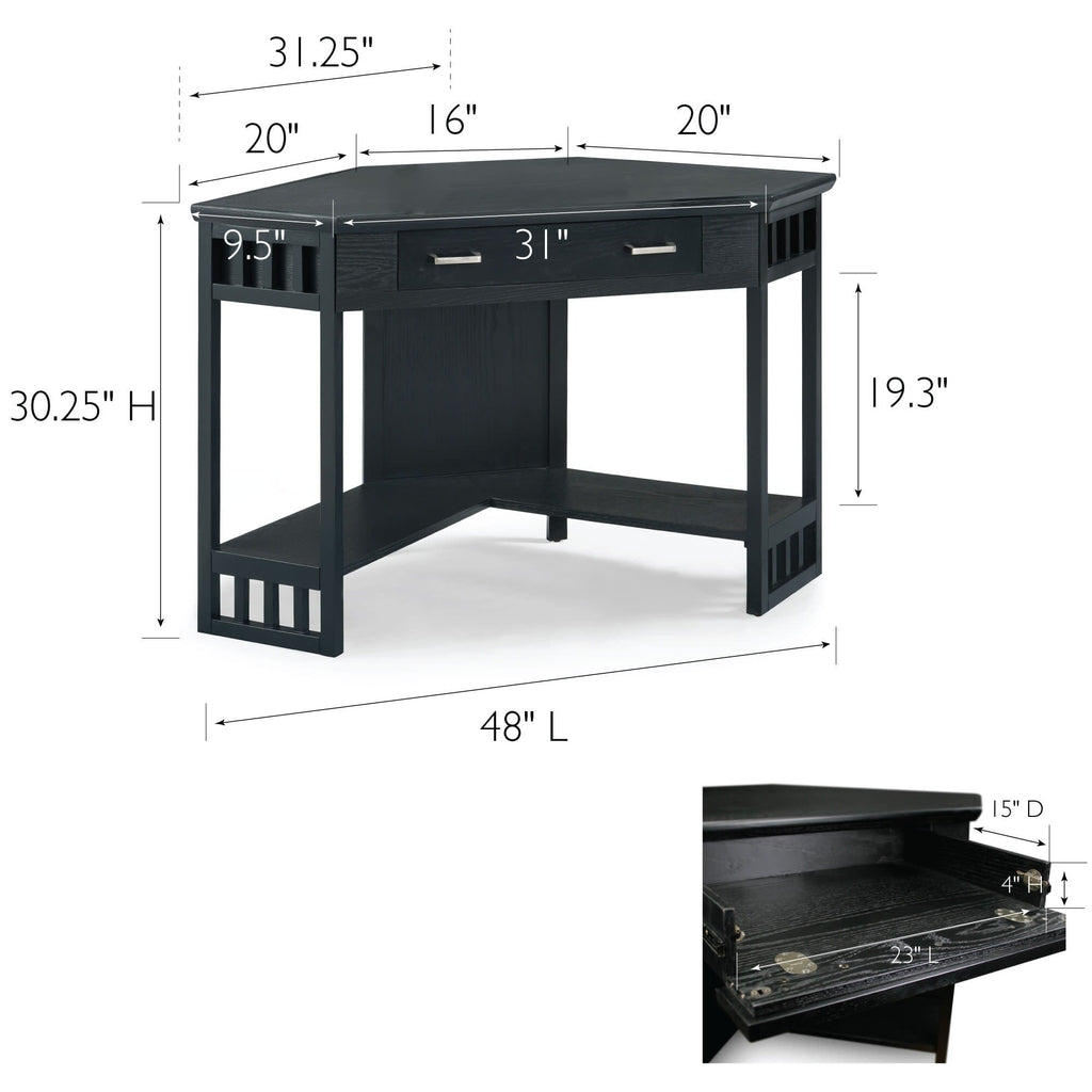 Bureau d'écriture d'angle Mission de Leick Home