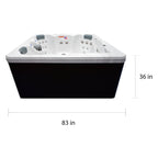 Spa pour 5 personnes avec 51 jets, jets en acier inoxydable et ozonisation - 80x80x34 (Home and Garden)