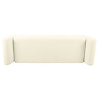 HomePop Banc de rangement moderne en sherpa avec pieds en bois