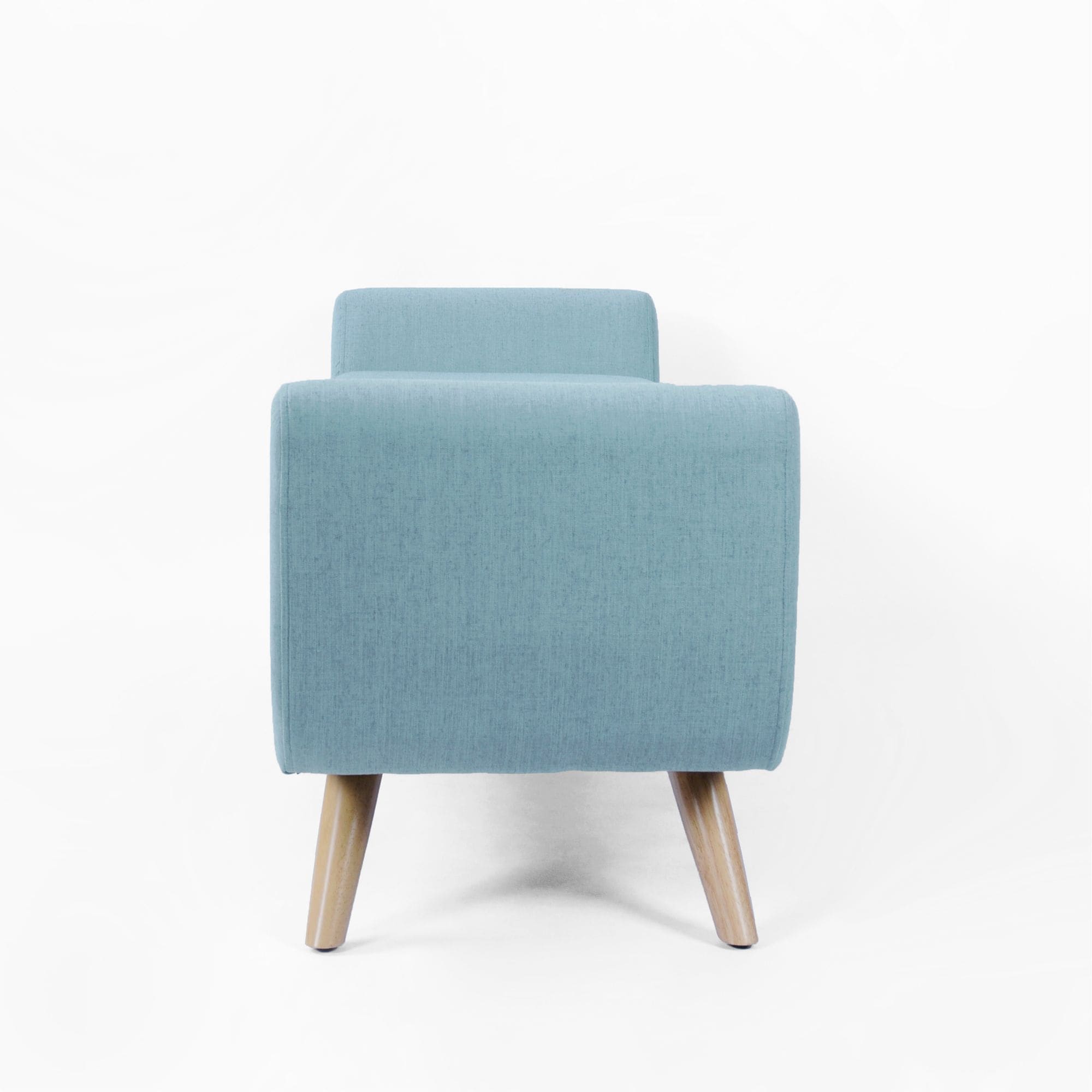 HomePop Banc de rangement moderne en sherpa avec pieds en bois