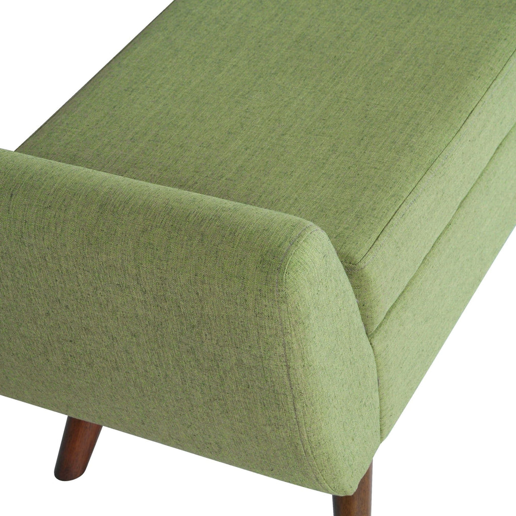 HomePop Banc de rangement moderne en sherpa avec pieds en bois