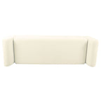 HomePop Banc de rangement moderne en sherpa avec pieds en bois