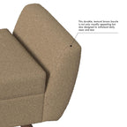 HomePop Banc de rangement moderne en sherpa avec pieds en bois