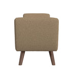 HomePop Banc de rangement moderne en sherpa avec pieds en bois