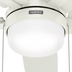 Ventilateur de plafond Hunter 52 Anisten à profil bas avec éclairage LED et interrupteur à tirer - Style moderne, contemporain, transitionnel