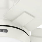 Ventilateur de plafond Hunter 52 Anisten à profil bas avec éclairage LED et interrupteur à tirer - Style moderne, contemporain, transitionnel
