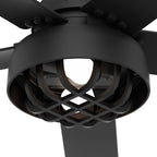 Ventilateur de plafond Hunter 52 Autumn Breeze II pour intérieur et extérieur avec éclairage LED et télécommande - Style industriel, transitionnel, moderne, en cage