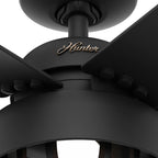 Ventilateur de plafond Hunter 52 Autumn Breeze II pour intérieur et extérieur avec éclairage LED et télécommande - Style industriel, transitionnel, moderne, en cage