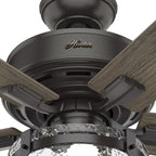 Ventilateur de plafond Hunter 52 Canyon Ridge pour intérieur/extérieur avec éclairage LED, télécommande - Style rustique, industriel, campagnard