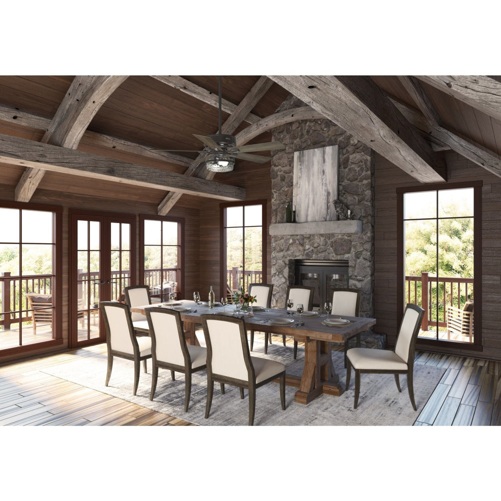 Ventilateur de plafond Hunter 52 Canyon Ridge pour intérieur/extérieur avec éclairage LED, télécommande - Style rustique, industriel, campagnard