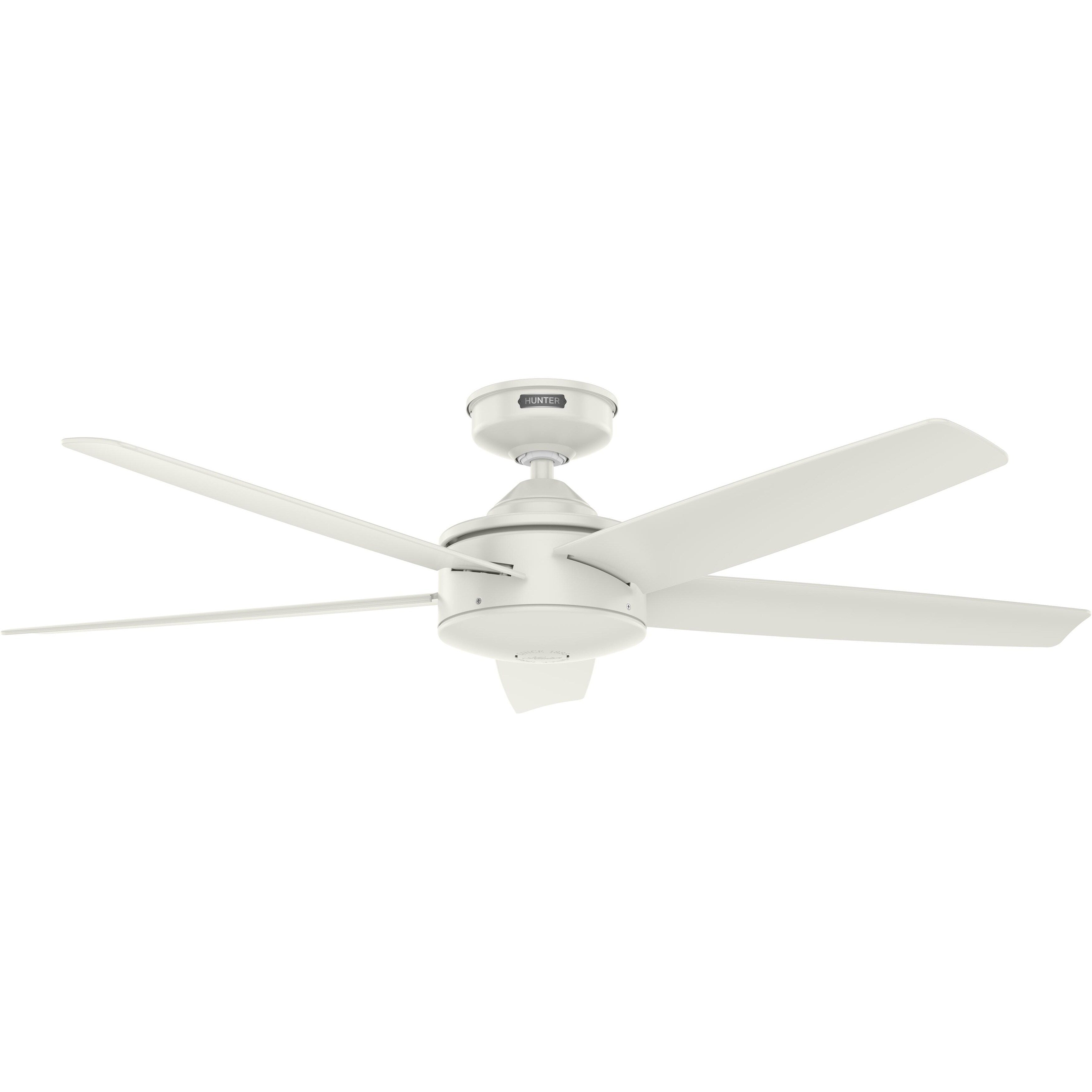 Ventilateur de plafond Hunter 52 Shorebreak WeatherMax pour intérieur/extérieur avec commande murale - Résistant aux intempéries extrêmes, au sel et à la corrosion