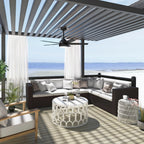 Ventilateur de plafond d'extérieur Hunter 52 Skyflow avec kit d'éclairage LED, commande murale - Style côtier moderne contemporain - WeatherMax - ÉQUIPEMENT POUR L'EXTÉRIEUR !