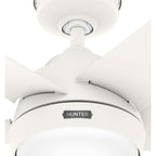 Ventilateur de plafond d'extérieur Hunter 52 Skyflow avec kit d'éclairage LED, commande murale - Style côtier moderne contemporain - WeatherMax - ÉQUIPEMENT POUR L'EXTÉRIEUR !