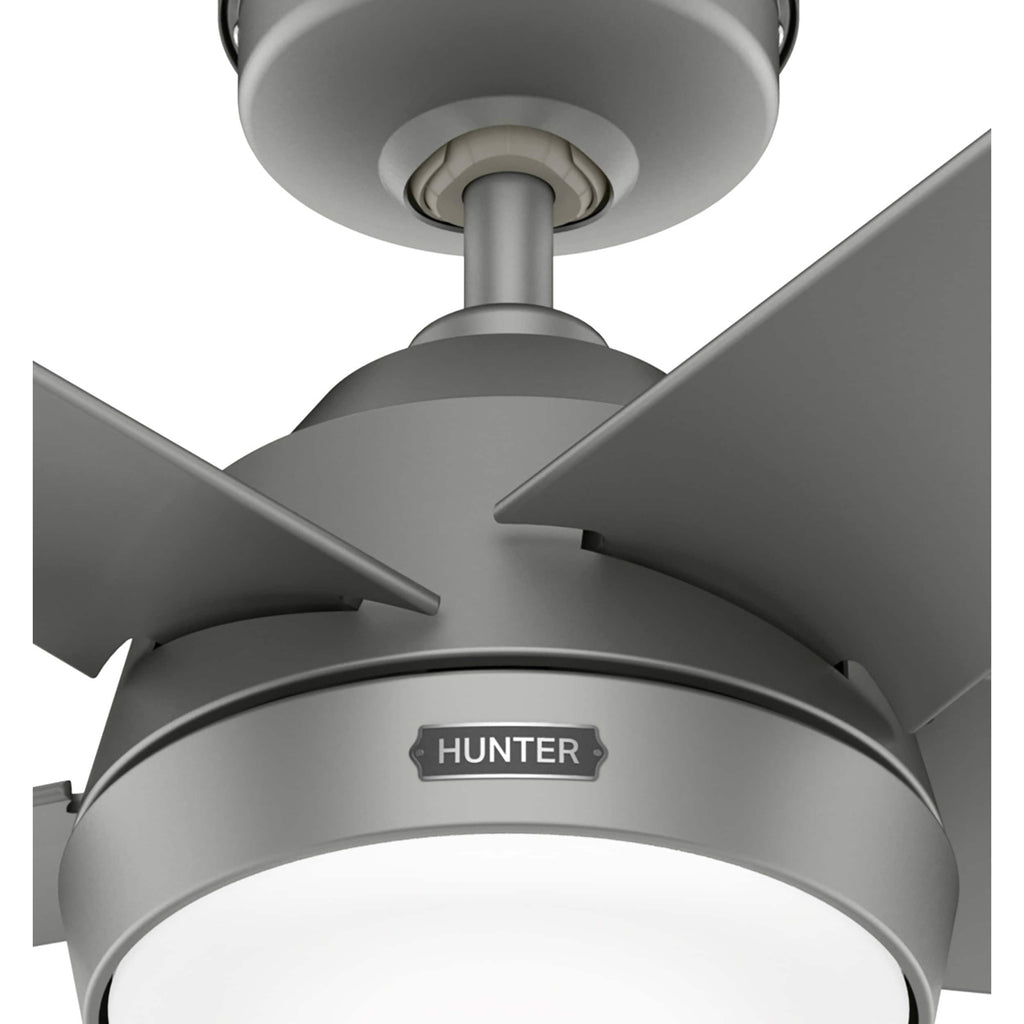 Ventilateur de plafond d'extérieur Hunter 52 Skyflow avec kit d'éclairage LED, commande murale - Style côtier moderne contemporain - WeatherMax - ÉQUIPEMENT POUR L'EXTÉRIEUR !