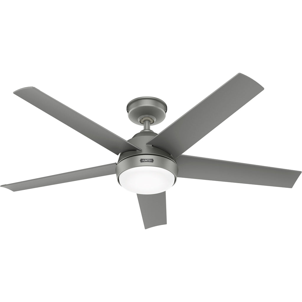 Ventilateur de plafond d'extérieur Hunter 52 Skyflow avec kit d'éclairage LED, commande murale - Style côtier moderne contemporain - WeatherMax - ÉQUIPEMENT POUR L'EXTÉRIEUR !