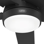 Ventilateur de plafond d'extérieur Hunter 52 Skyflow avec kit d'éclairage LED, commande murale - Style côtier moderne contemporain - WeatherMax - ÉQUIPEMENT POUR L'EXTÉRIEUR !