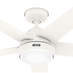 Ventilateur de plafond d'extérieur Hunter 52 Skyflow avec kit d'éclairage LED, commande murale - Style côtier moderne contemporain - WeatherMax - ÉQUIPEMENT POUR L'EXTÉRIEUR !