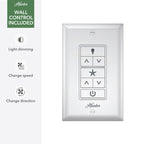 Ventilateur de plafond d'extérieur Hunter 52 Skyflow avec kit d'éclairage LED, commande murale - Style côtier moderne contemporain - WeatherMax - ÉQUIPEMENT POUR L'EXTÉRIEUR !