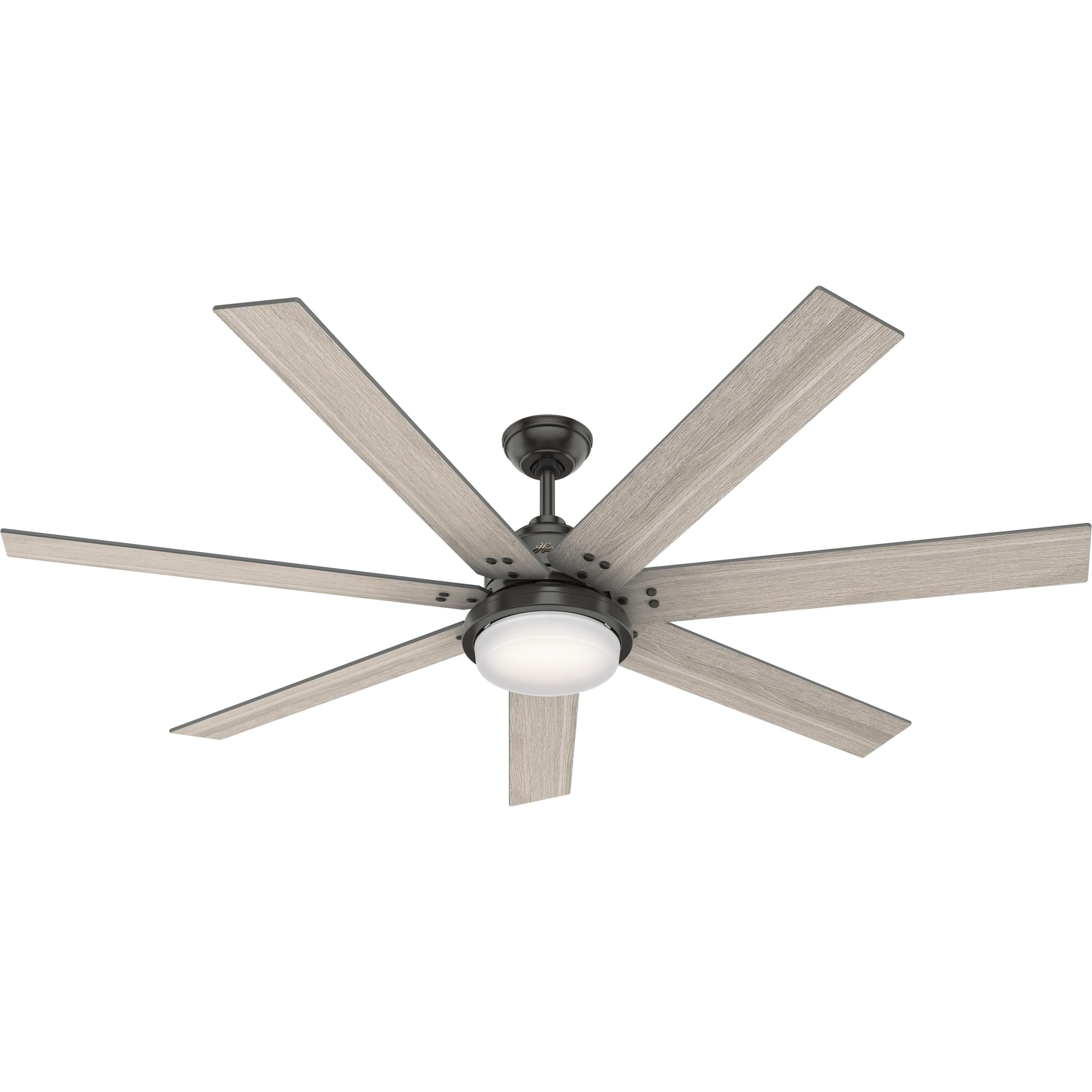 Ventilateur de plafond Hunter Whittington avec éclairage LED et télécommande - Style moulin à vent - Industriel, rustique, style farmhouse - VENTILATEUR INTELLIGENT !