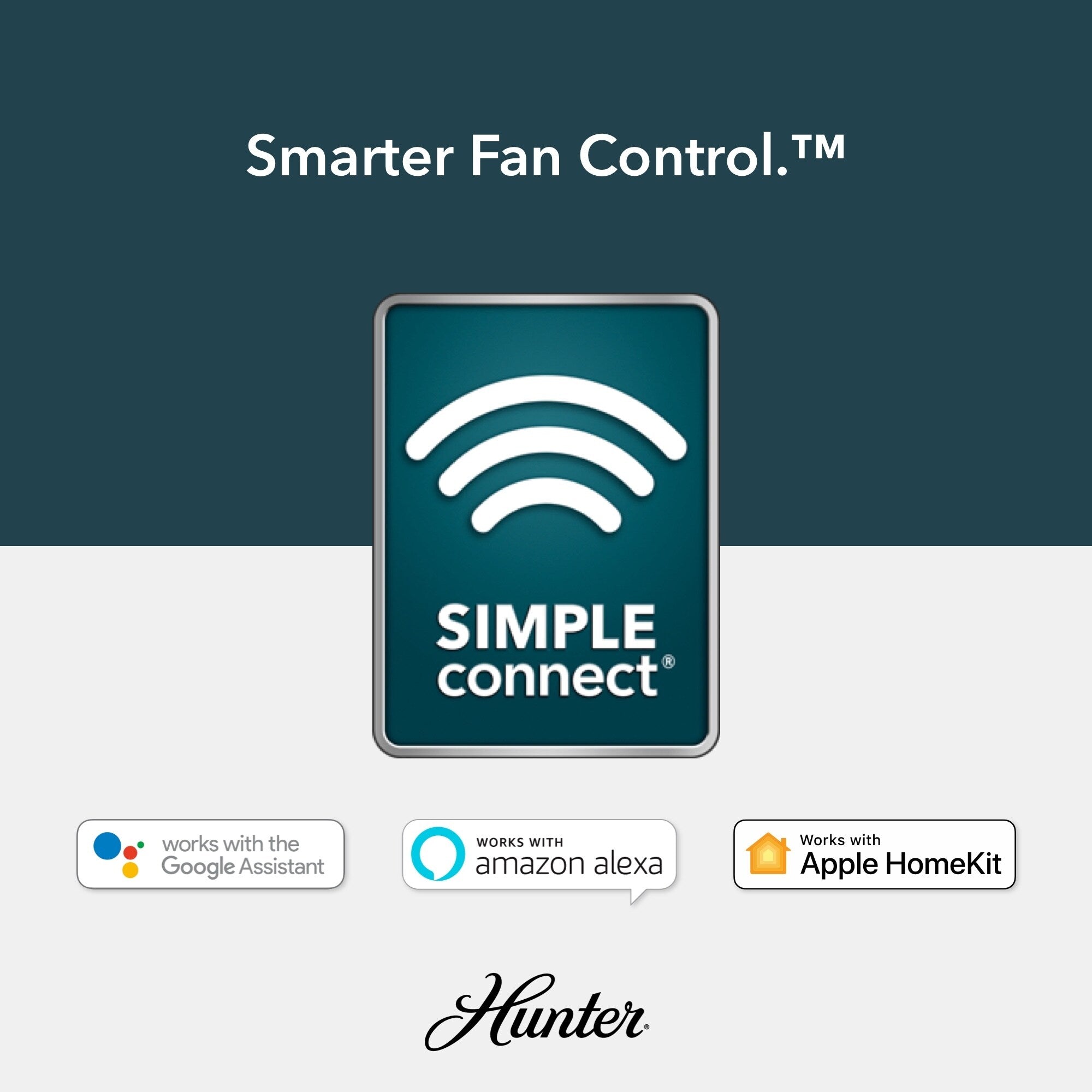 Ventilateur de plafond Hunter Whittington avec éclairage LED et télécommande - Style moulin à vent - Industriel, rustique, style farmhouse - VENTILATEUR INTELLIGENT !