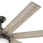 Ventilateur de plafond Hunter Whittington avec éclairage LED et télécommande - Style moulin à vent - Industriel, rustique, style farmhouse - VENTILATEUR INTELLIGENT !